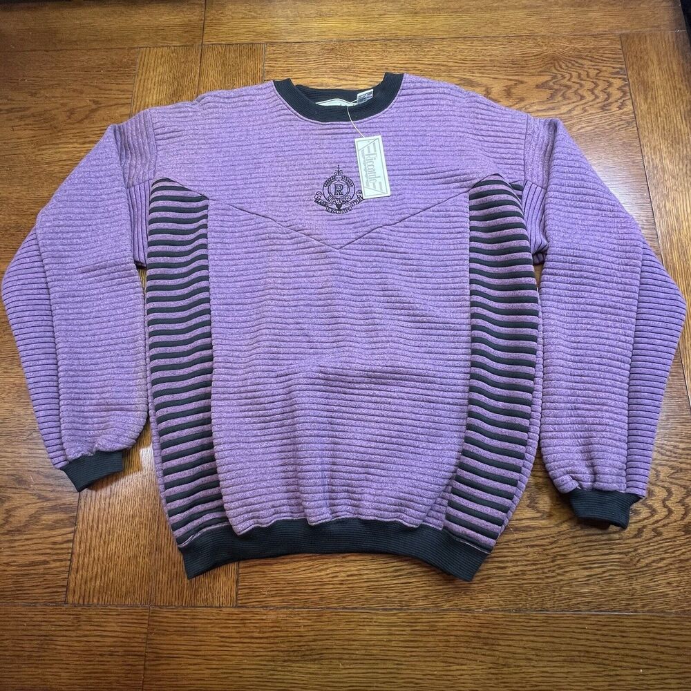 Riccardo 80's Vintage Quilted Sweatshirt Medium New with Tag